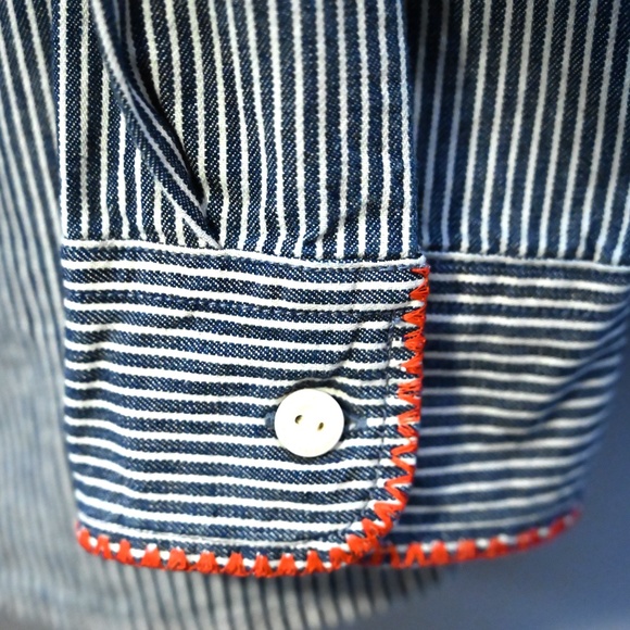 New Levi’s Men’s Workshirt – Striped, Contrasting Stitching - Picture 3 of 7